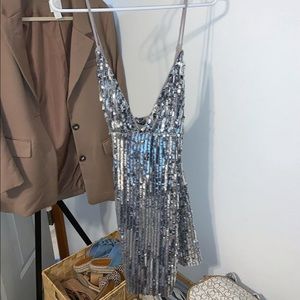 Silver party dress